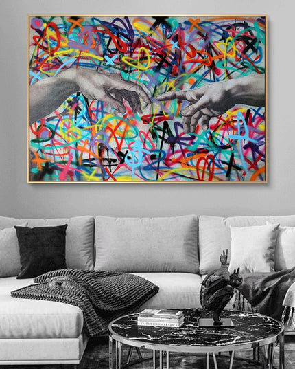 Graffiti hand of GOD Wall Poster