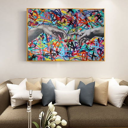 Graffiti hand of GOD Wall Poster