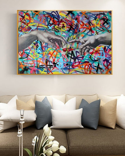 Graffiti hand of GOD Wall Poster