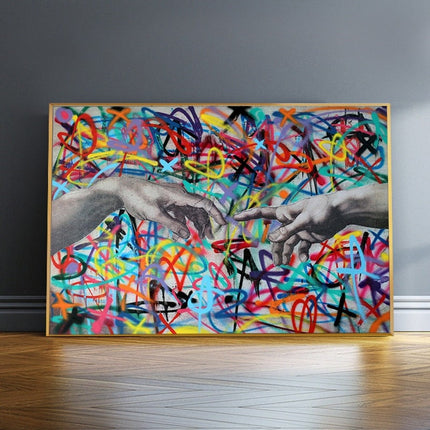 Graffiti hand of GOD Wall Poster