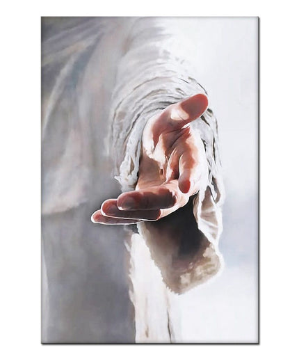 Divine Touch: Hand of God Jesus Christ Canvas Poster 