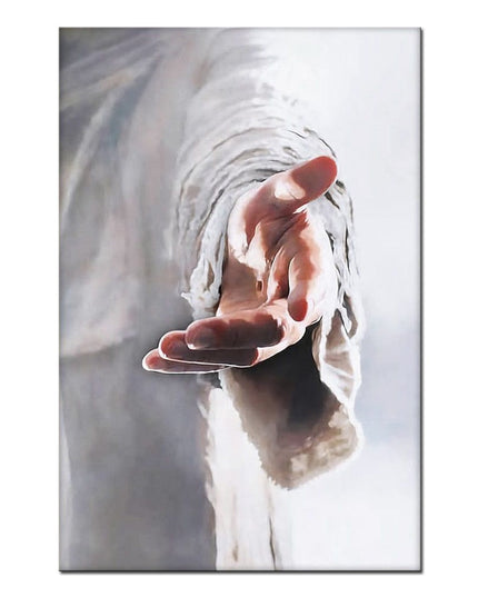 Divine Touch: Hand of God Jesus Christ Canvas Poster 