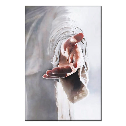 Divine Touch: Hand of God Jesus Christ Canvas Poster 