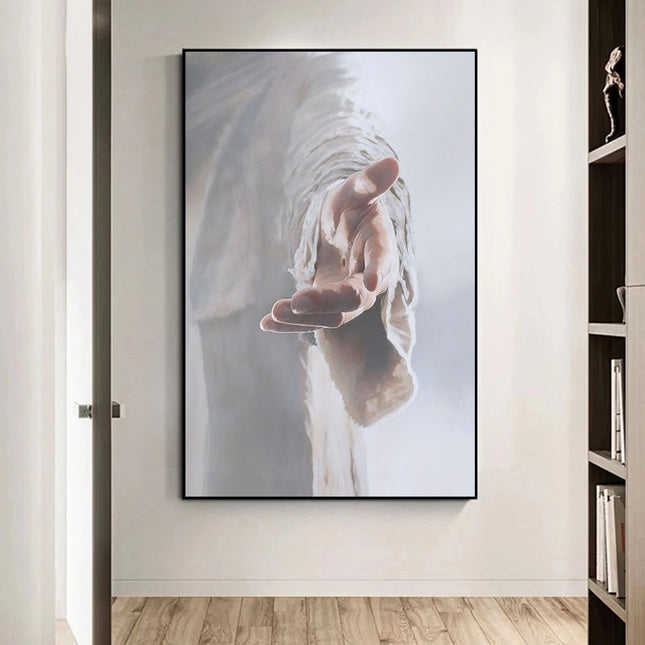 Divine Touch: Hand of God Jesus Christ Canvas Poster Wall Poster