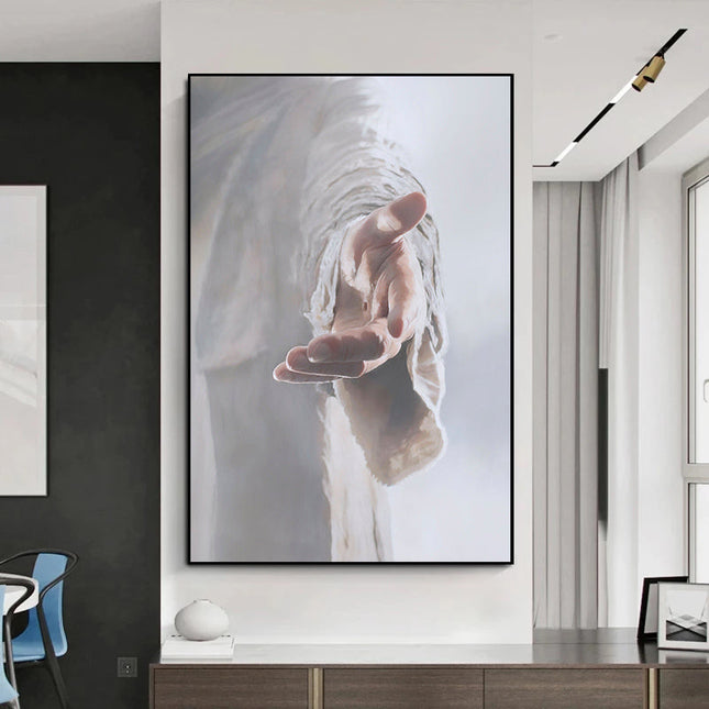 Divine Touch: Hand of God Jesus Christ Canvas Poster Wall Poster