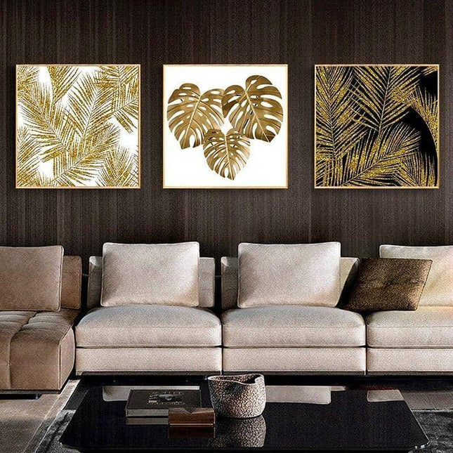 Elegant Gold Foil Art Print: Sophisticated Wall Decor for Modern Homes