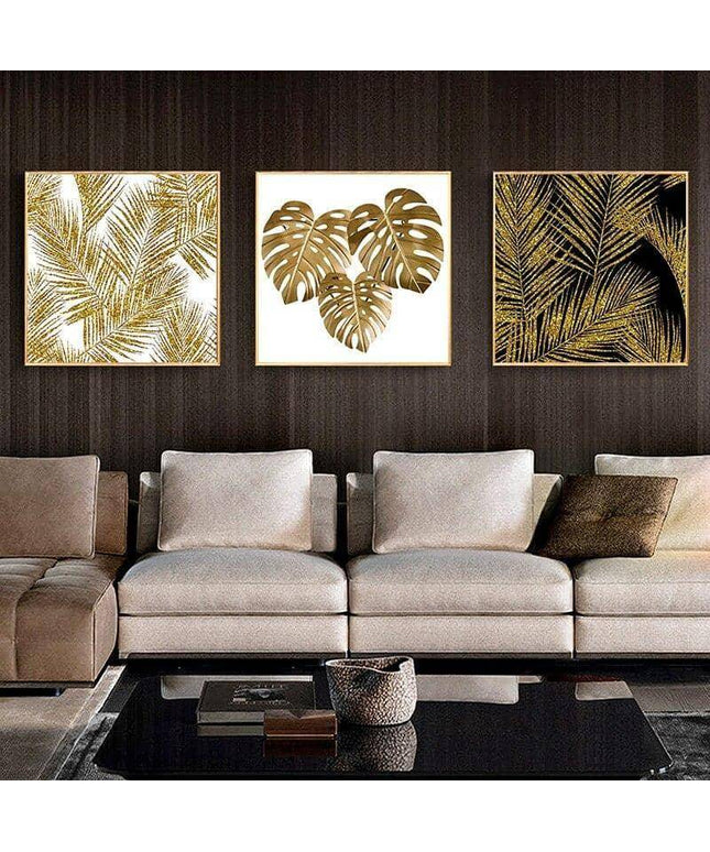 Elegant Gold Foil Art Print: Sophisticated Wall Decor for Modern Homes