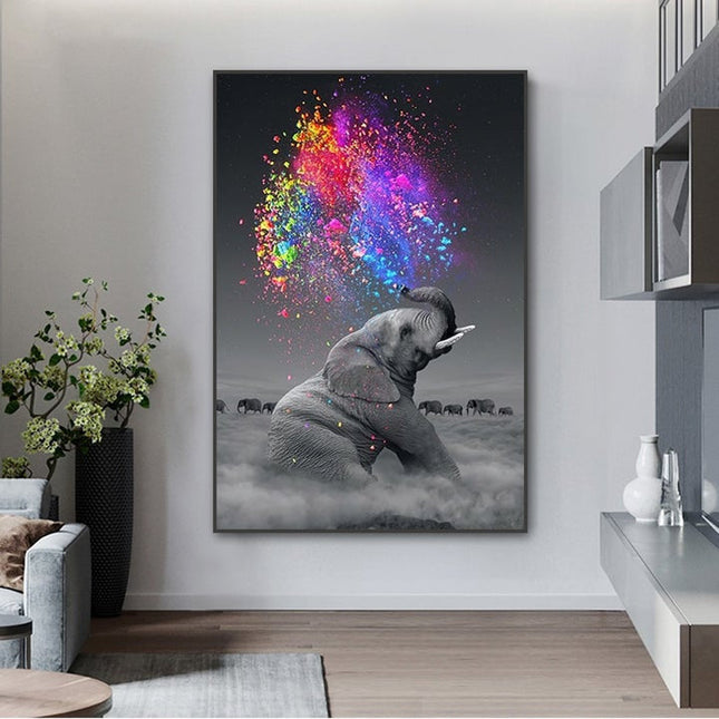 Elephant Swish Wall Poster