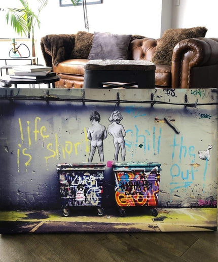 Embrace Urban Cool: Life Is Short Chill The Duck Out Graffiti Poster Wall Poster