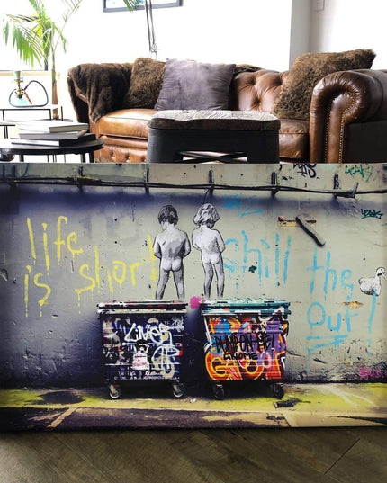 Embrace Urban Cool: Life Is Short Chill The Duck Out Graffiti Poster Wall Poster