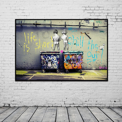 Embrace Urban Cool: Life Is Short Chill The Duck Out Graffiti Poster Wall Poster