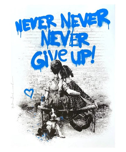 Encouraging Persistence: Banksy's Never Give Up Print Wall Poster