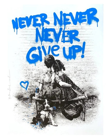 Encouraging Persistence: Banksy's Never Give Up Print Wall Poster