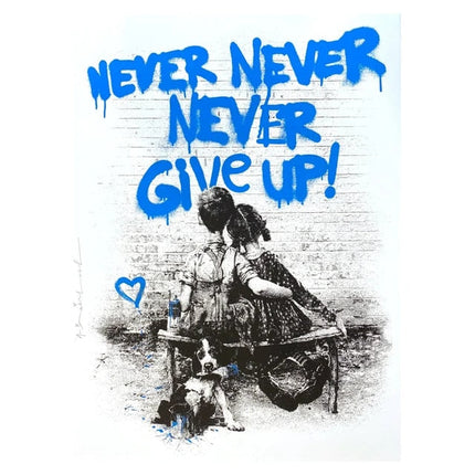 Encouraging Persistence: Banksy's Never Give Up Print Wall Poster