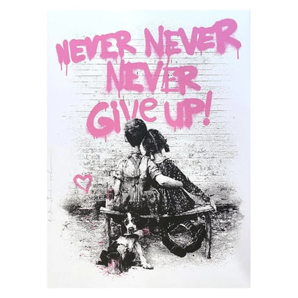 Encouraging Persistence: Banksy's Never Give Up Print Wall Poster