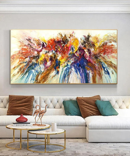 Energetic Abstract Expression: Colorful Splash Print Wall Poster