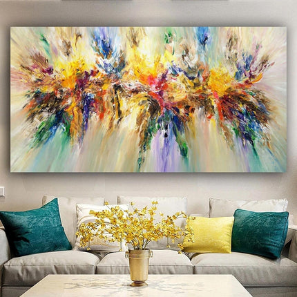 Energetic Abstract Expression: Colorful Splash Print Wall Poster