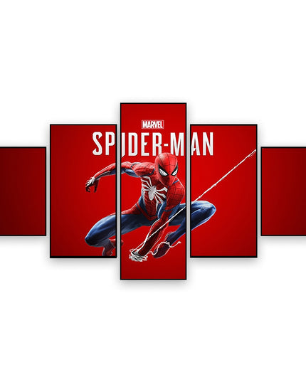 Epic Spider-Man Saga: Five-Pictures Combination Marvel Heroes Canvas Poster 