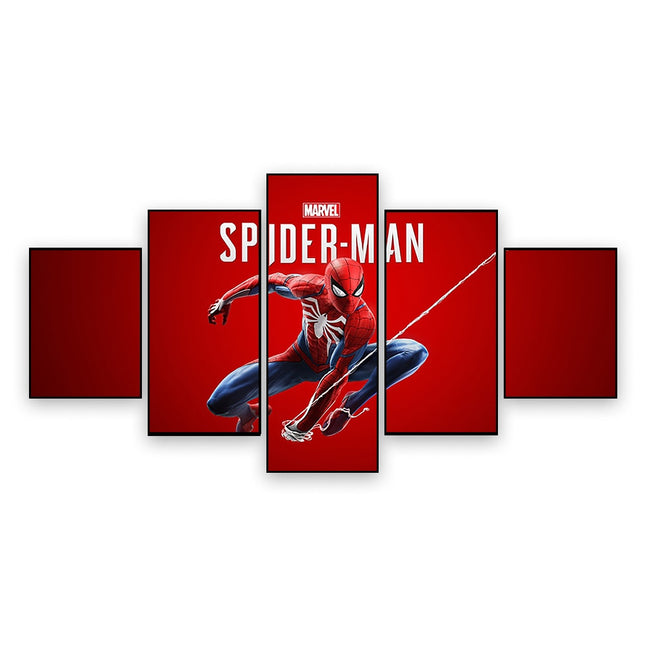 Epic Spider-Man Saga: Five-Pictures Combination Marvel Heroes Canvas Poster 