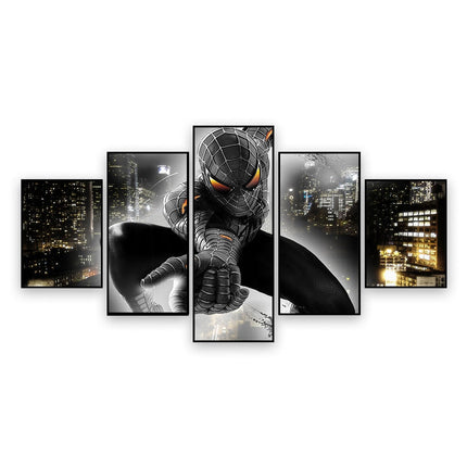 Epic Spider-Man Saga: Five-Pictures Combination Marvel Heroes Canvas Poster 