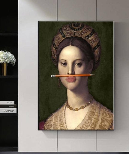 European Famous Female Wall Art - Playful & Whimsical Canvas Print