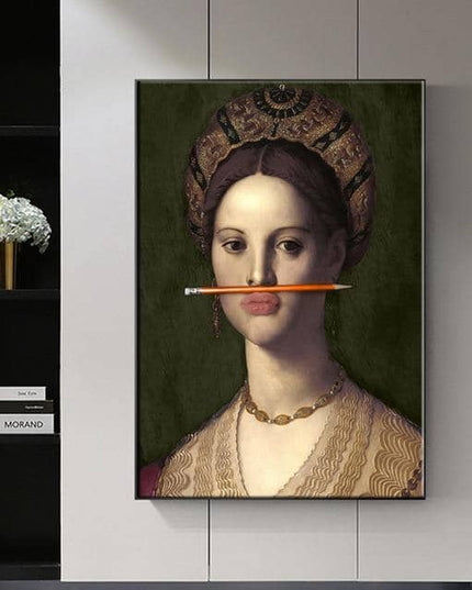 European Famous Female Wall Art - Playful & Whimsical Canvas Print