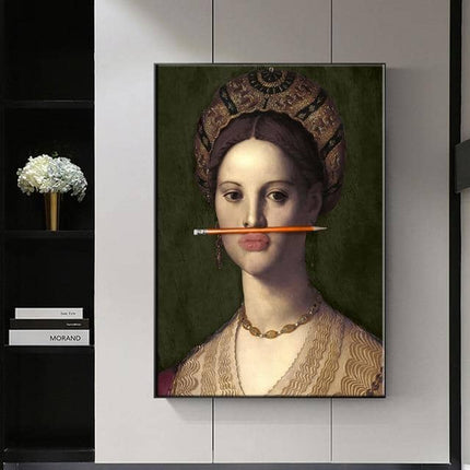 European Famous Female Wall Art - Playful & Whimsical Canvas Print