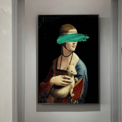 European Famous Female Wall Art - Playful & Whimsical Canvas Print