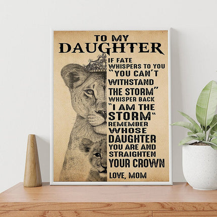 Daughter - From Mom Wall Poster