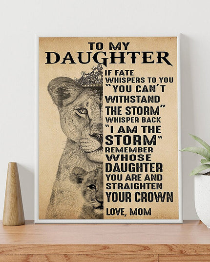 Daughter - From Mom Wall Poster