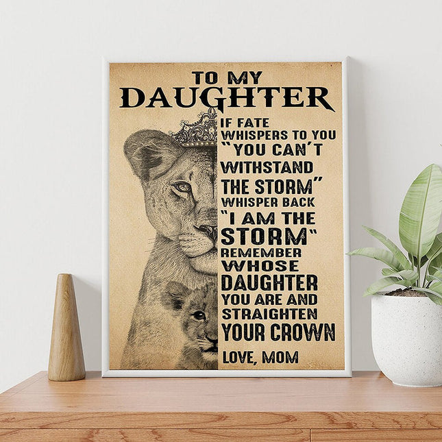 Daughter - From Mom Wall Poster