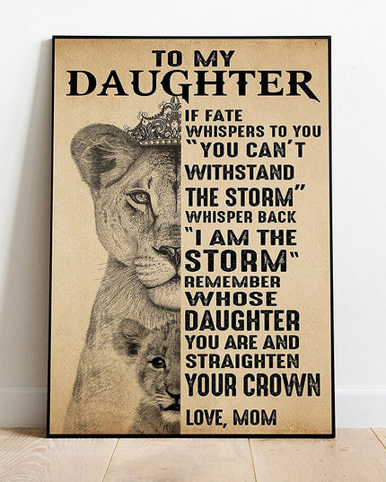 Daughter - From Mom Wall Poster