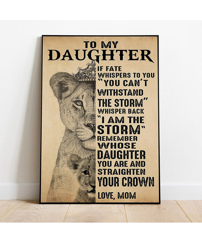Daughter - From Mom Wall Poster