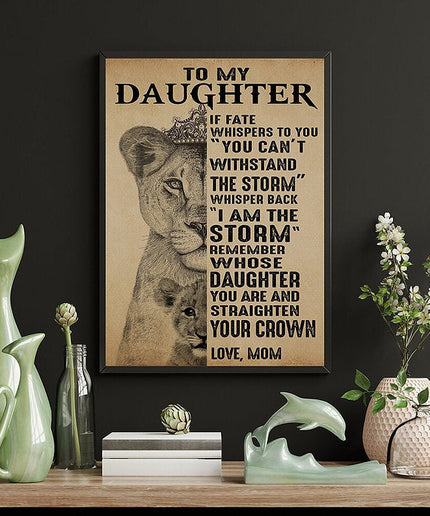 Daughter - From Mom Wall Poster