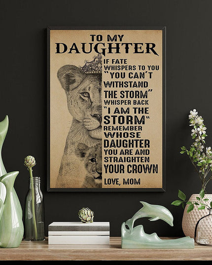 Daughter - From Mom Wall Poster
