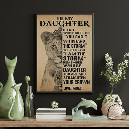 Daughter - From Mom Wall Poster