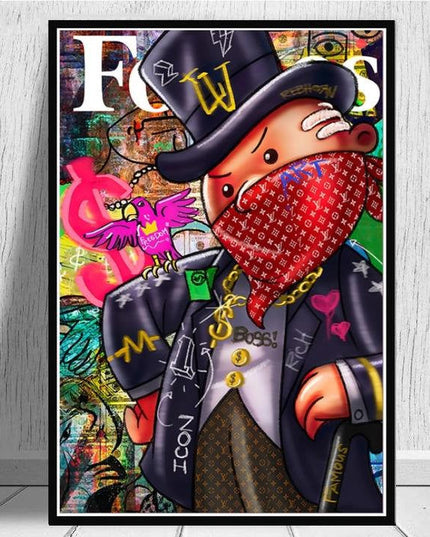 Forbes Gangster: Alec Monopoly Graffiti Print Wall Poster