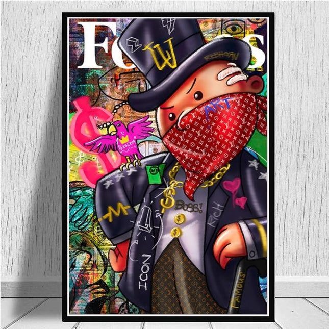 Forbes Gangster: Alec Monopoly Graffiti Print Wall Poster