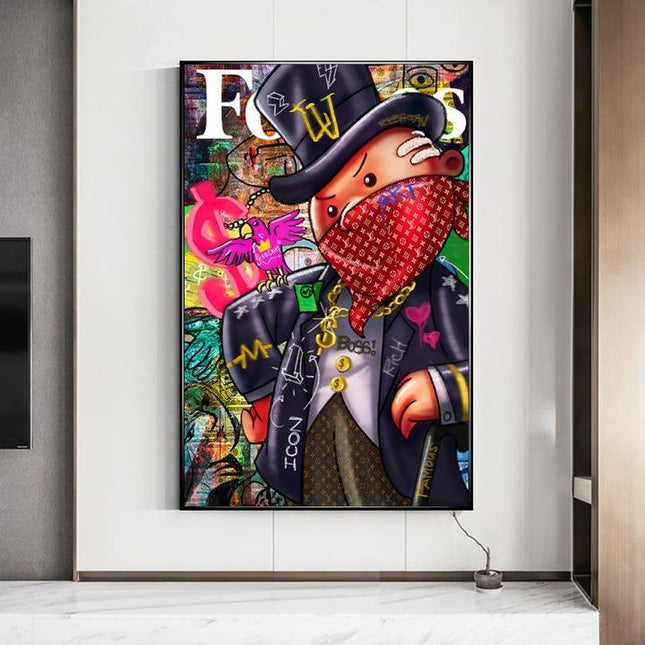 Forbes Gangster: Alec Monopoly Graffiti Print Wall Poster