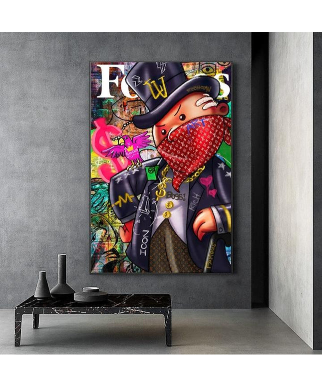 Forbes Gangster: Alec Monopoly Graffiti Print Wall Poster