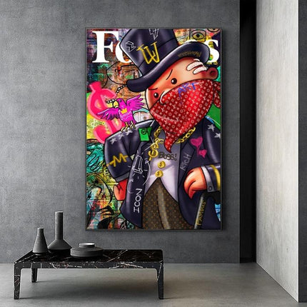 Forbes Gangster: Alec Monopoly Graffiti Print Wall Poster