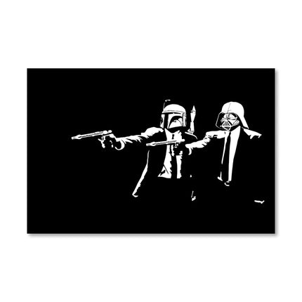 Galactic Banksy: Star Wars meets Pulp Fiction Poster Wall Poster