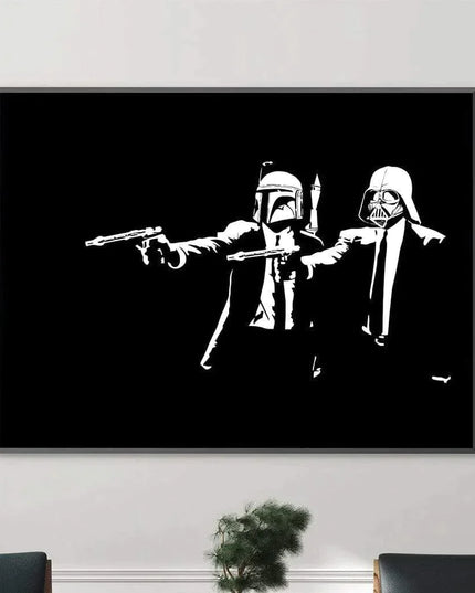 Galactic Banksy: Star Wars meets Pulp Fiction Poster Wall Poster