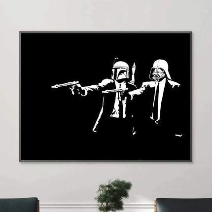 Galactic Banksy: Star Wars meets Pulp Fiction Poster Wall Poster