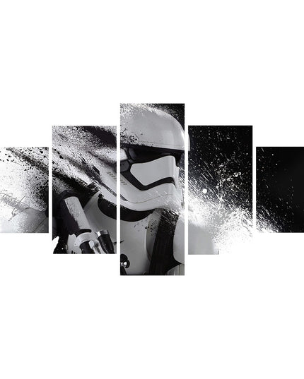 Galactic Clash: Star Wars Movie Stormtrooper & Jedi Knight Canvas Poster 