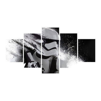 Galactic Clash: Star Wars Movie Stormtrooper & Jedi Knight Canvas Poster 