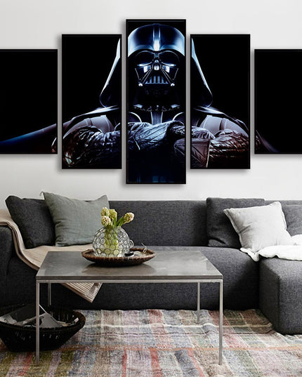 Galactic Clash: Star Wars Movie Stormtrooper & Jedi Knight Canvas Poster 