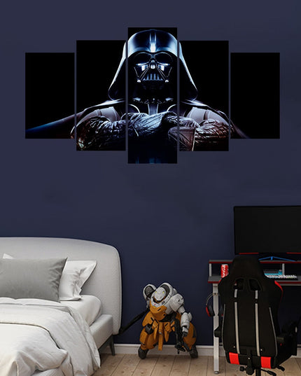 Galactic Clash: Star Wars Movie Stormtrooper & Jedi Knight Canvas Poster 
