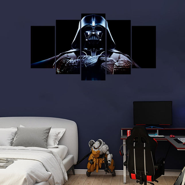 Galactic Clash: Star Wars Movie Stormtrooper & Jedi Knight Canvas Poster 