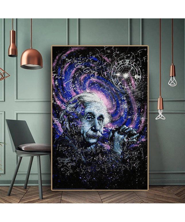 Genius Unveiled: Einstein Theory Canvas Poster 